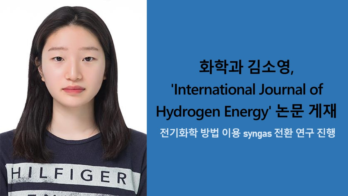 전기화학 방법 이용 syngas 전환 연구 진행_화학과 에너지 환경 솔루션 연구실(지도교수:손영구, 이충균) 